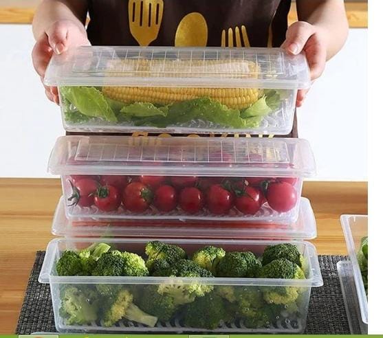 Vegetables & Fruits Freezer Storage Container (Pack Of 6Pc 1500 Ml)